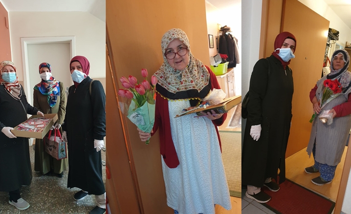 Almanya’da koronavirüs tedbirleri kapsamında mesafeli bayramlaşma