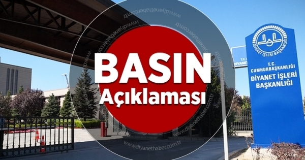Diyanet İşleri Başkanlığından basın açıklaması