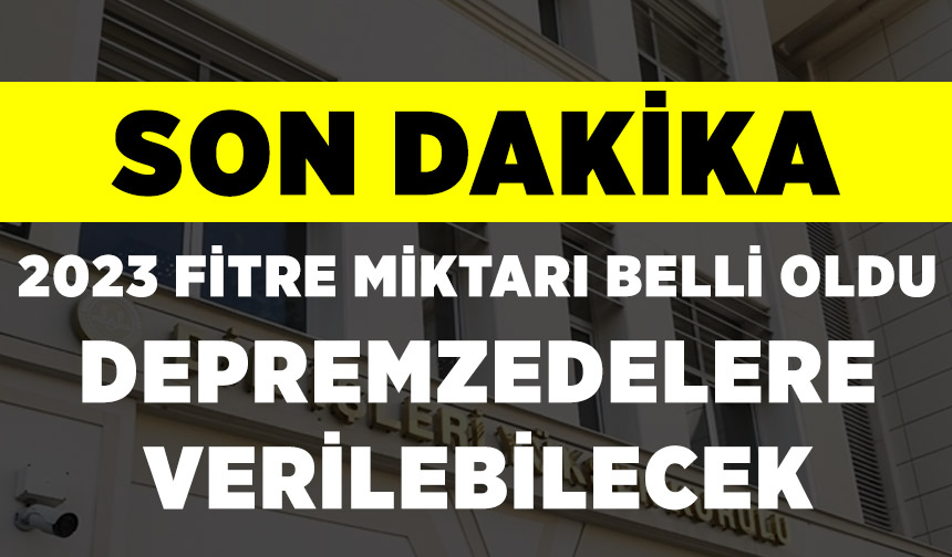 Diyanet 2023 fitre bedelini açıkladı