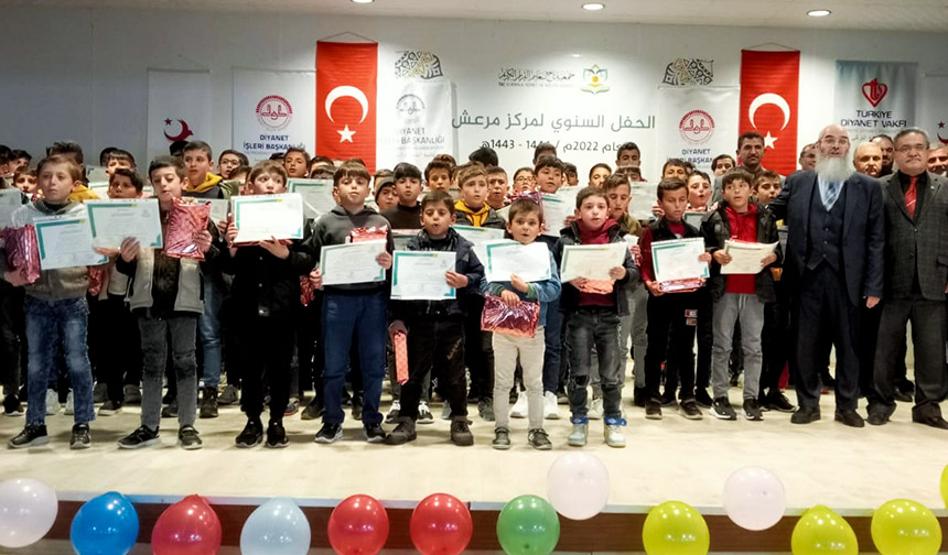Geçici Barınma Merkezinde “Hafızlık Merasimi”