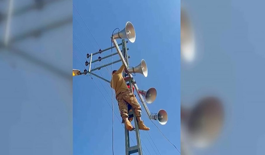 Çadır mescitlere ramazan ayı dolayısıyla ses sistemi kuruldu