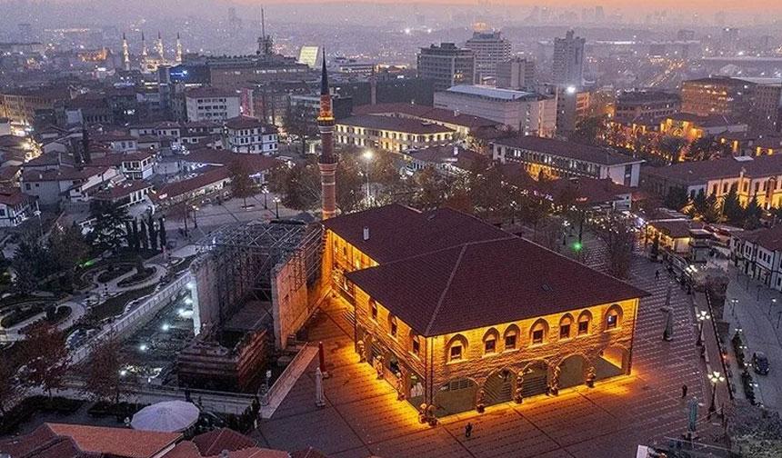 Hacı Bayram-ı Veli Camii FVP dronla görüntülendi
