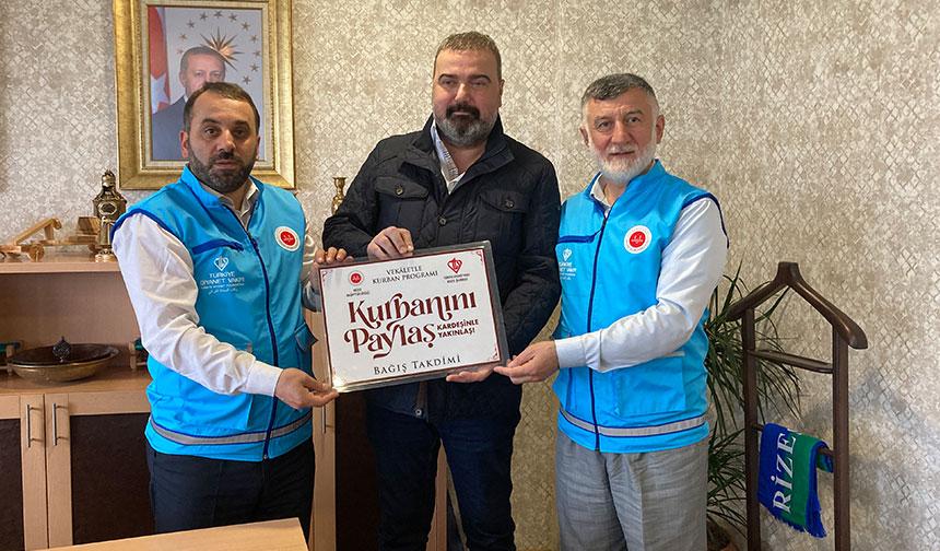 Rize’den TDV’ye ilk destek Çaykur Rizespor’dan