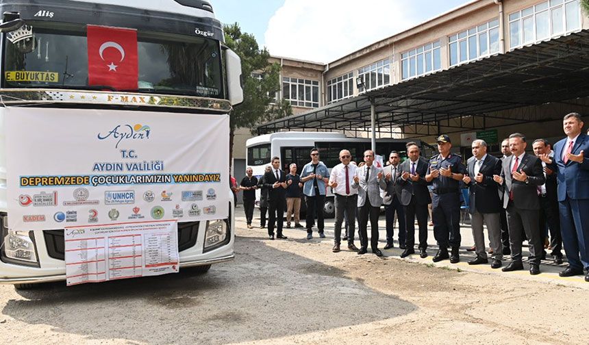 Aydın’dan depremden etkilenen çocuklara karne hediyesi