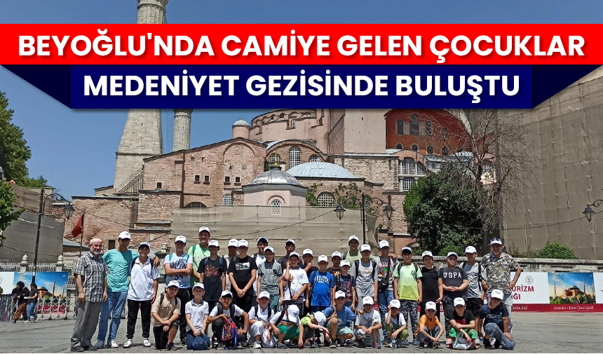 Beyoğlu’nda camiye gelen çocuklar medeniyet gezisinde buluştu