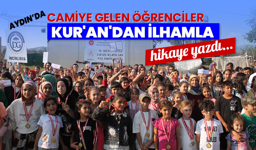 Aydın’da camiye gelen öğrenciler Kur’an’dan ilhamla hikaye yazdı