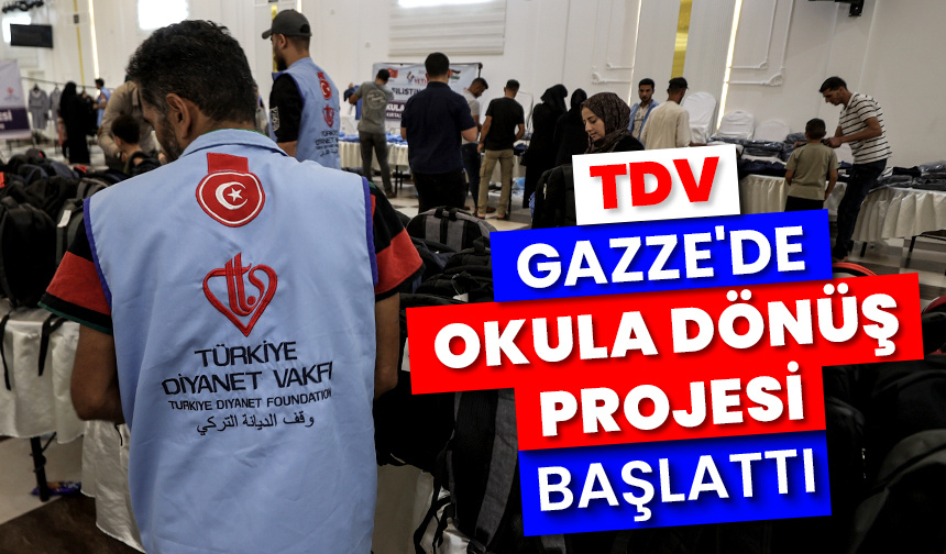 TDV, Filistin’de “Okula dönüş projesi” başlattı