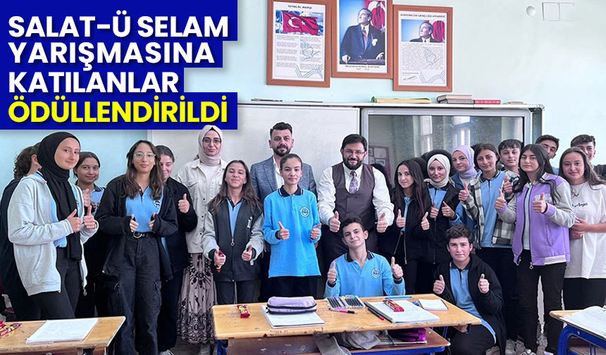 Salat-ü Selam yarışmasına katılanlar ödüllendirildi