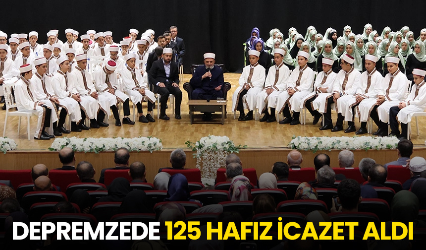 Depremzede 125 hafız icazet aldı