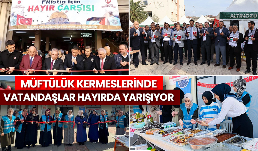 Müftülük kermeslerinde vatandaşlar hayırda yarışıyor