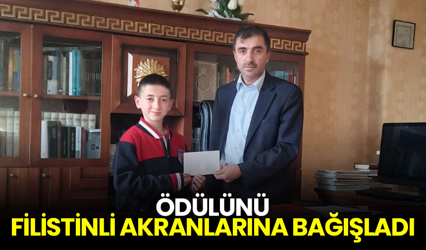 Ödülünü Filistinli akranlarına bağışladı – Diyanet Haber