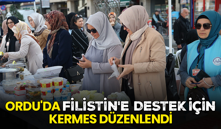 Ordu’da Filistin’e destek için kermes düzenlendi