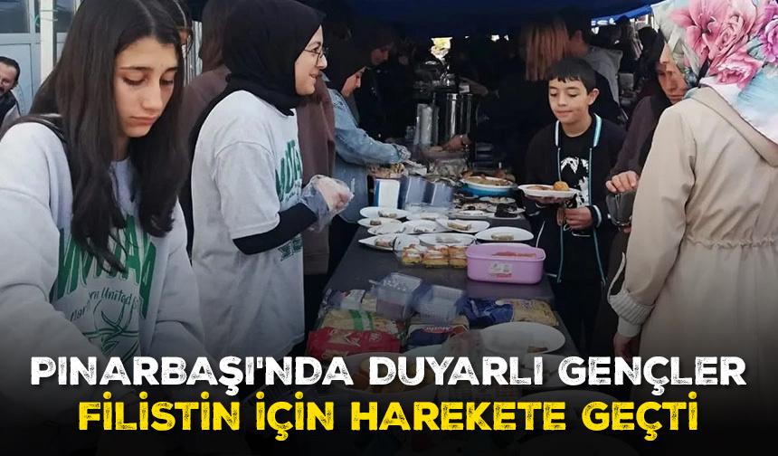 Pınarbaşı’nda duyarlı gençler, Filistin için harekete geçti