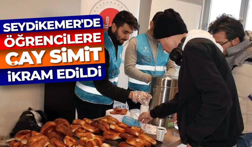 Seydikemer’de öğrencilere çay simit ikram edildi