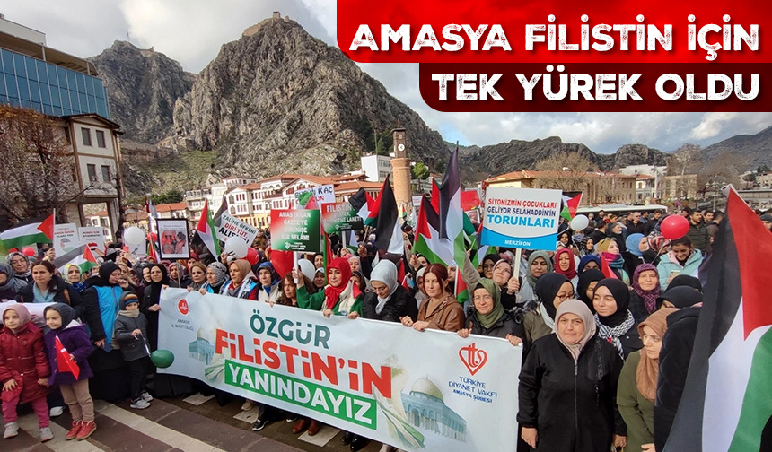 Amasya Filistin için tek yürek oldu