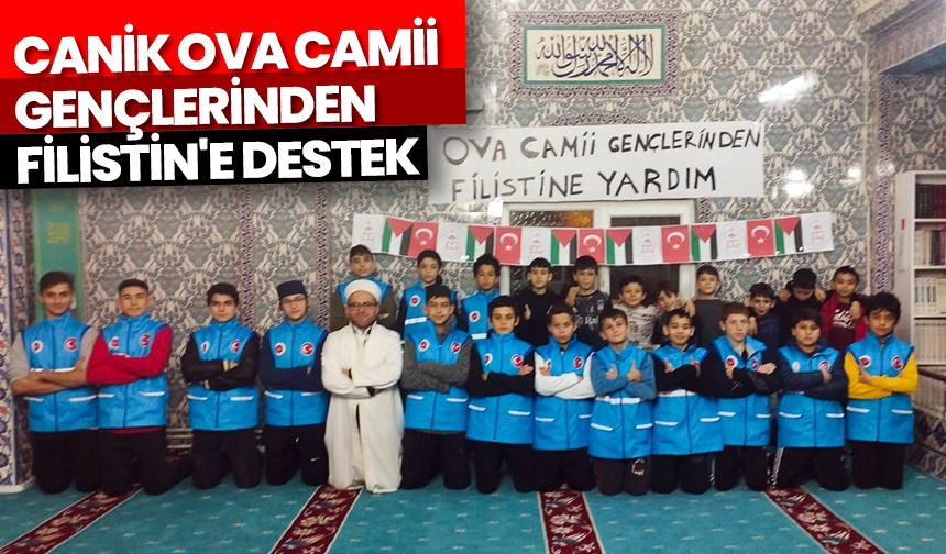 Canik Ova Camii gençlerinden Filistin’e destek