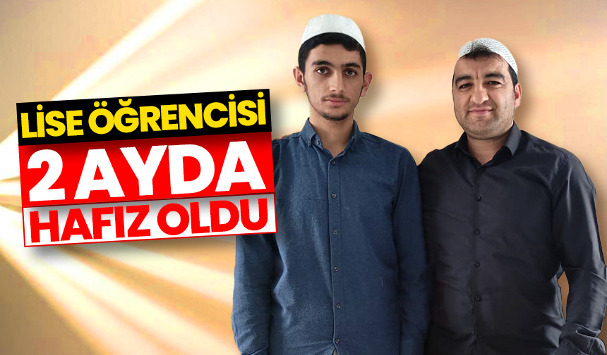 Ahlat’ta lise öğrencisi 2 ayda hafız oldu