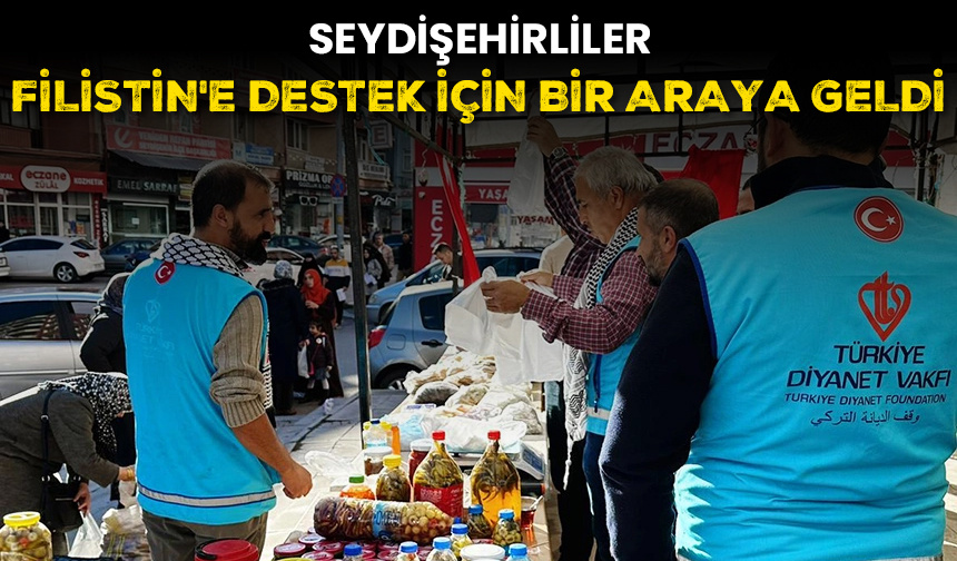 Seydişehirliler Filistin’e destek için bir araya geldi