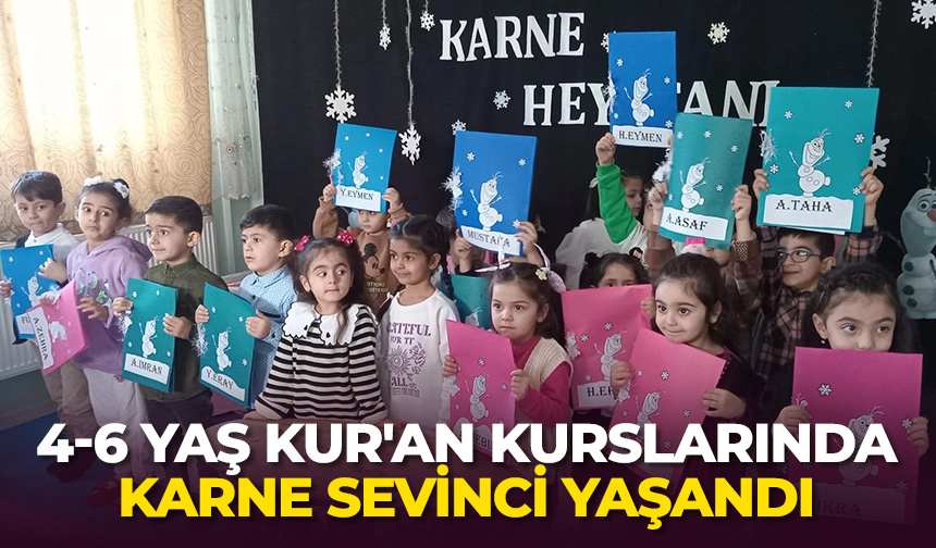 4-6 Yaş Kur’an kurslarında karne sevinci yaşandı