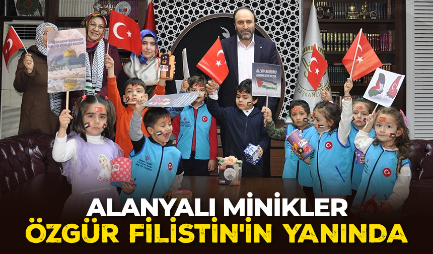 Alanyalı minikler özgür Filistin’in yanında