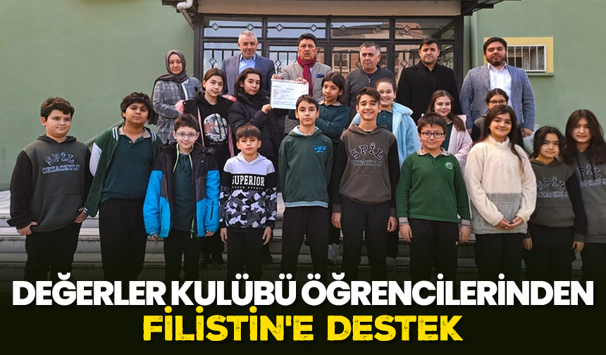 Değerler Kulübü öğrencilerinden Filistin’e destek
