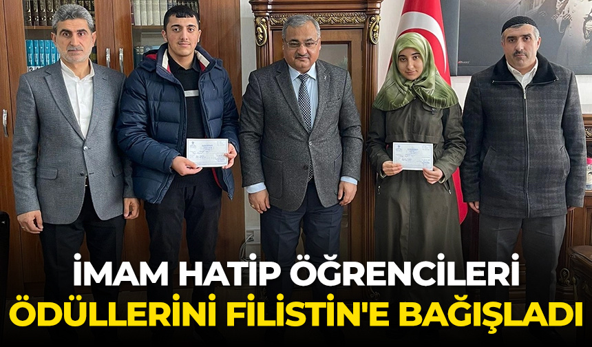 İmam Hatip öğrencileri ödüllerini Filistin’e bağışladı