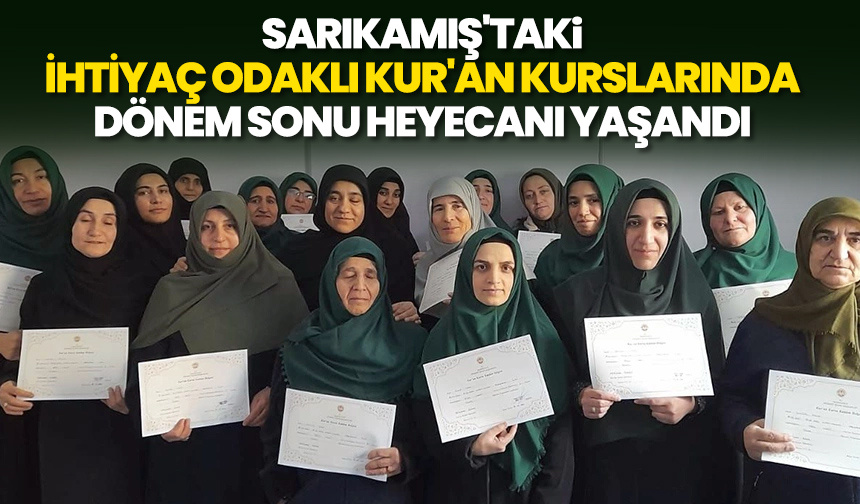 Sarıkamış’taki ihtiyaç odaklı Kur’an kurslarında dönem sonu heyecanı yaşandı
