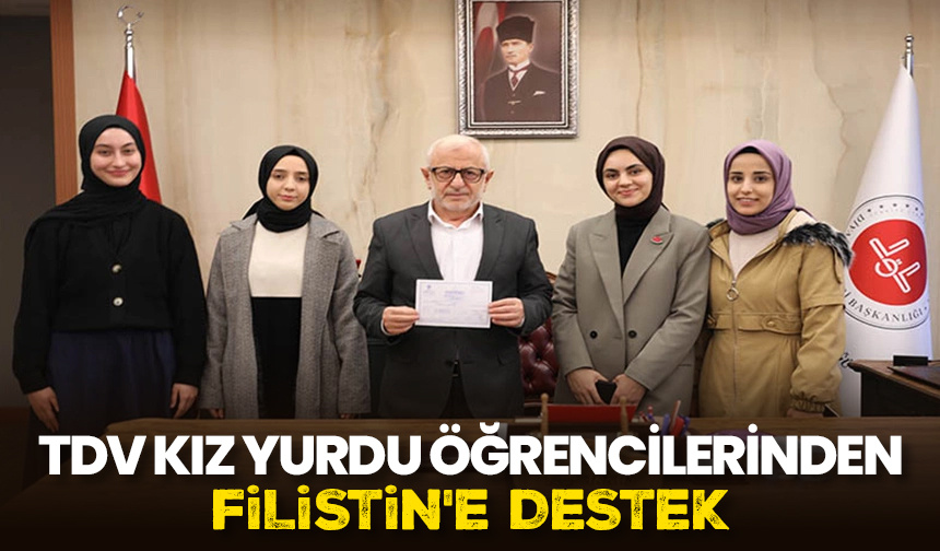 TDV Kız Yurdu öğrencilerinden Filistin’e destek