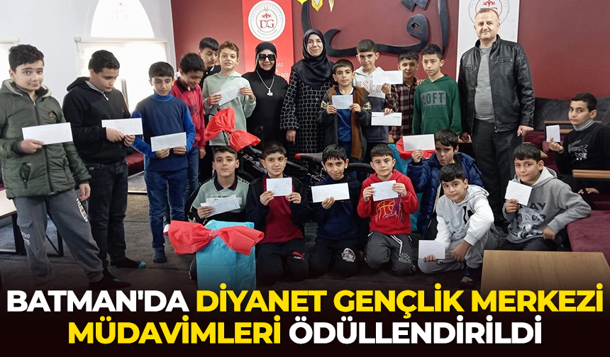 Batman’da Diyanet Gençlik Merkezi müdavimleri ödüllendirildi