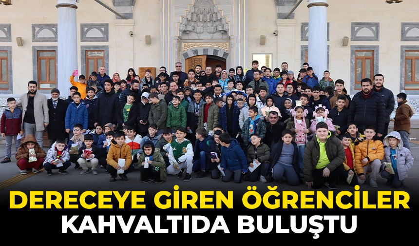 Dereceye giren öğrenciler kahvaltıda buluştu