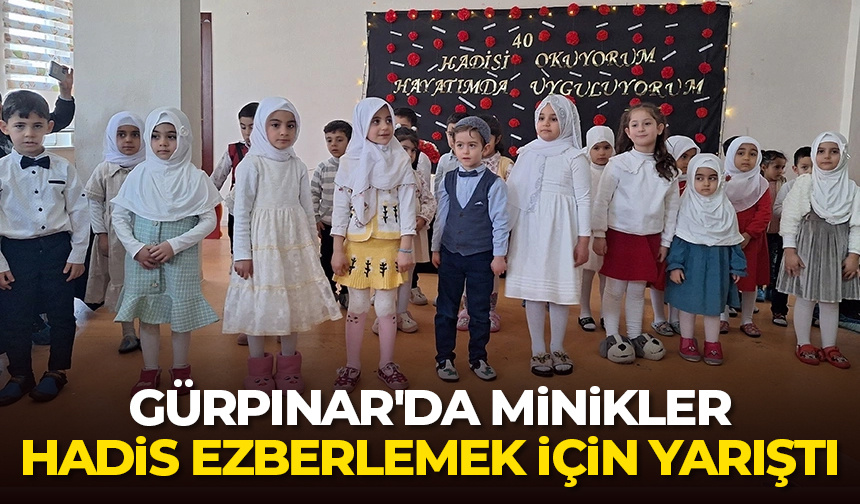 Gürpınar’da minikler hadis ezberlemek için yarıştı