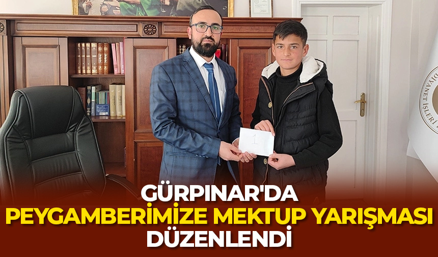 Gürpınar’da “Peygamberimize Mektup Yarışması” düzenlendi