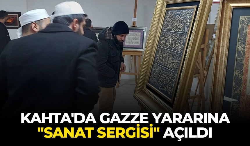 Kahta’da Gazze yararına “Sanat Sergisi” açıldı