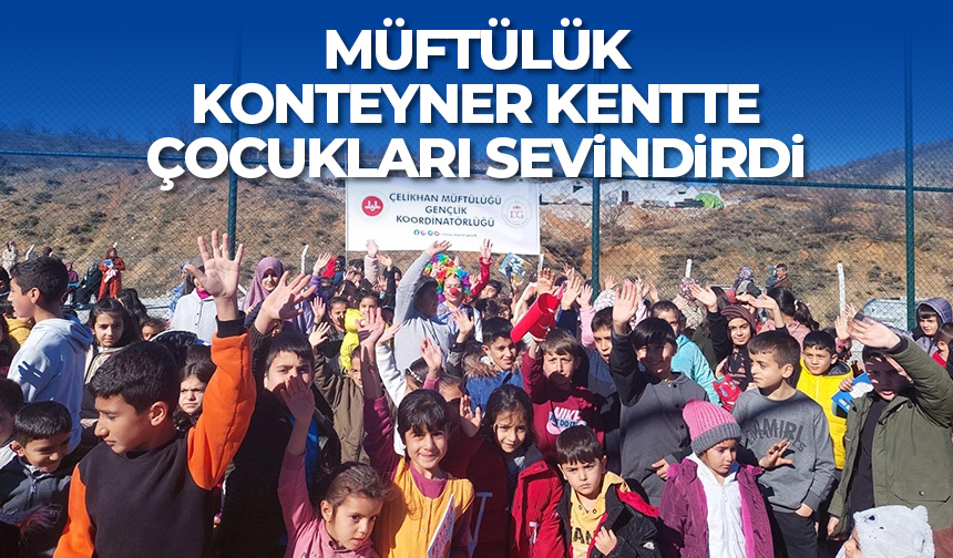 Müftülük, konteyner kentte çocukları sevindirdi