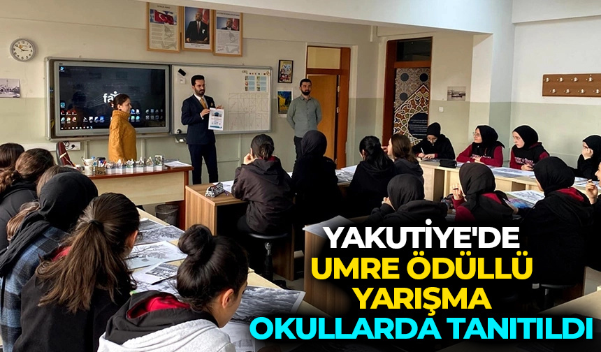 Yakutiye’de umre ödüllü yarışma okullarda tanıtıldı