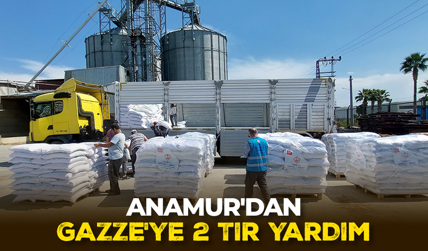 Anamur’dan Gazze’ye 2 tır yardım