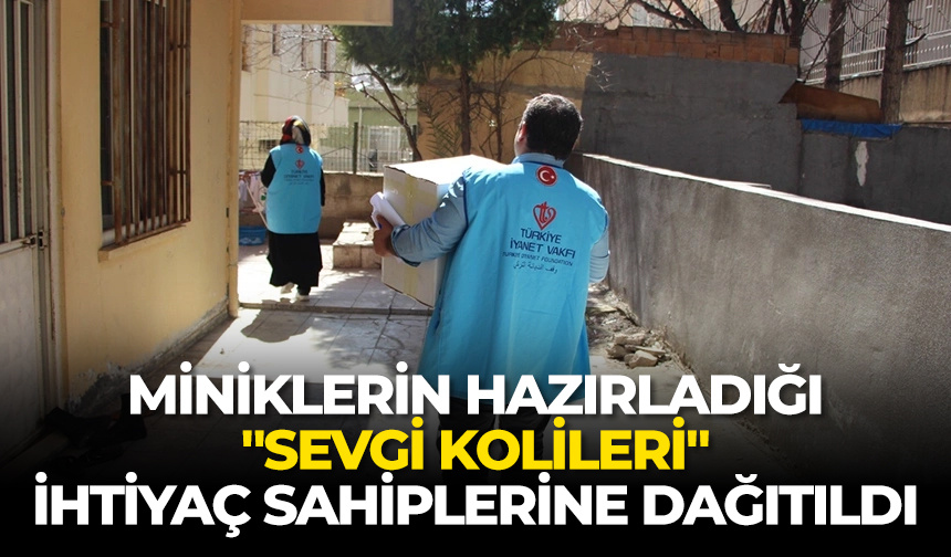 Miniklerin hazırladığı "Sevgi Kolileri" ihtiyaç sahiplerine dağıtıldı
