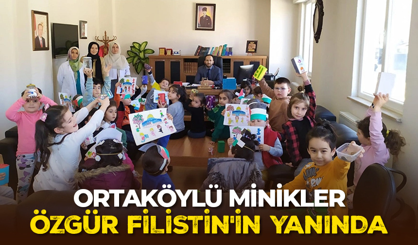 Ortaköylü minikler özgür Filistin’in yanında