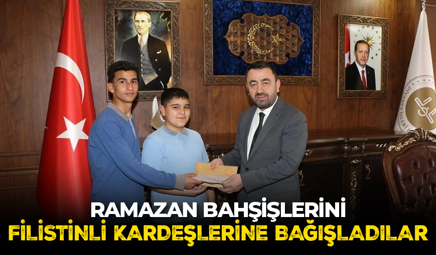 Ramazan bahşişlerini Filistinli kardeşlerine bağışladılar
