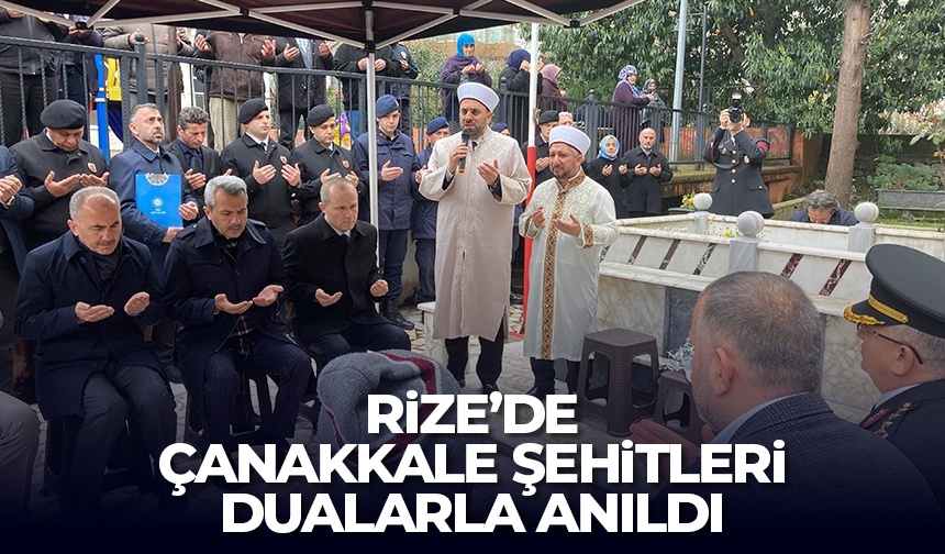 Rize’de Çanakkale şehitleri dualarla anıldı