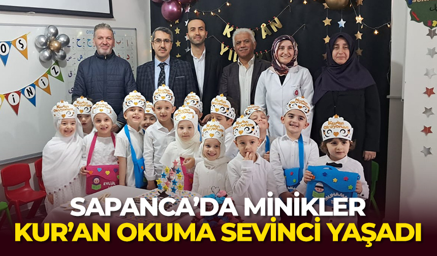 Sapanca’da minikler Kur’an okuma sevinci yaşadı