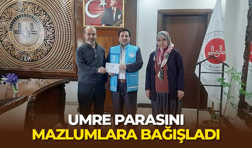 Umre Parasını Mazlumlara Bağışladı – Diyanet Haber