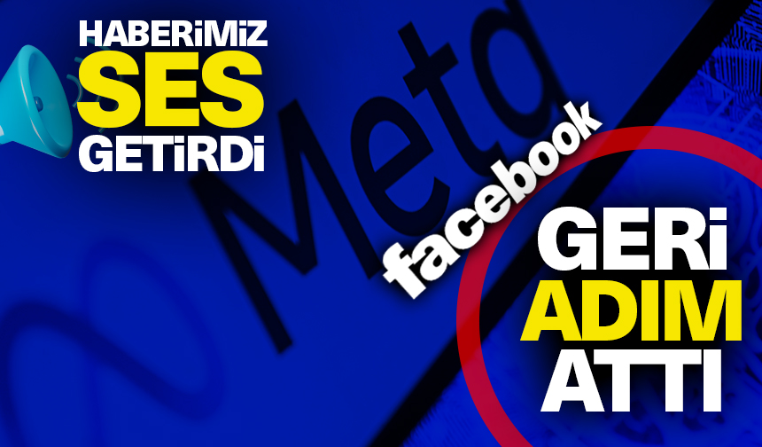 Meta, geri adım attı – Diyanet Haber