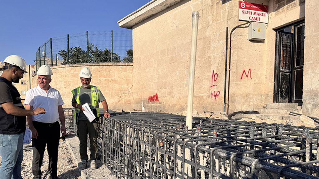 Siirt’te 130 yıllık Şeyh Maruf Camisi kentsel dönüşümle geleceğe taşınıyor