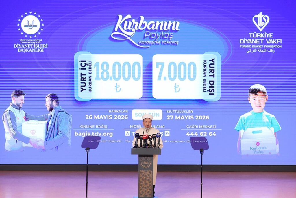 Diyanet 2026 yılı vekalet yoluyla kurban kesim bedellerini açıkladı